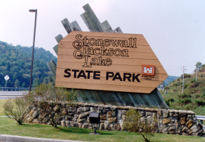 Stonewall Jackson State Park sign