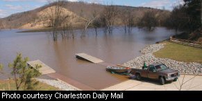 boat access at North Bend Lake